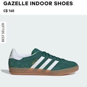 Adidas Gazelle Indoor Sneakers - Green and White